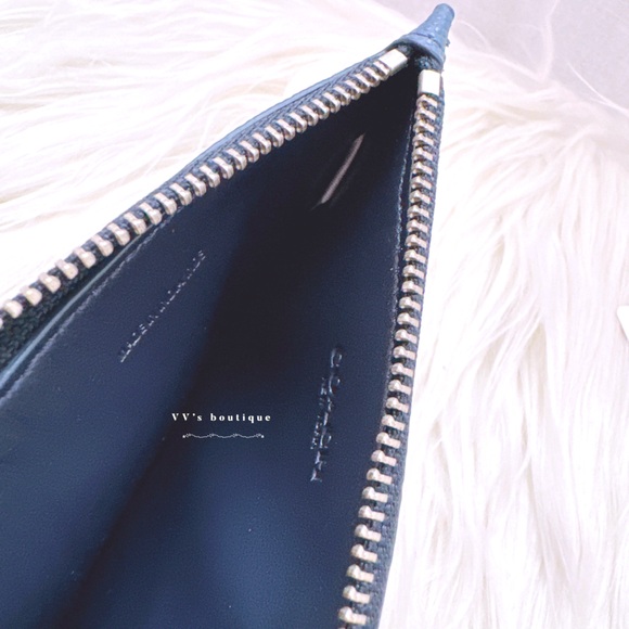 NWT Coach Men Caviar Leather L Zip Card Holder Wallet Light Denim 66832 RARE - Picture 5 of 5